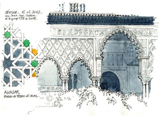 El mural de azulejos del Real Alcazar de Sevilla