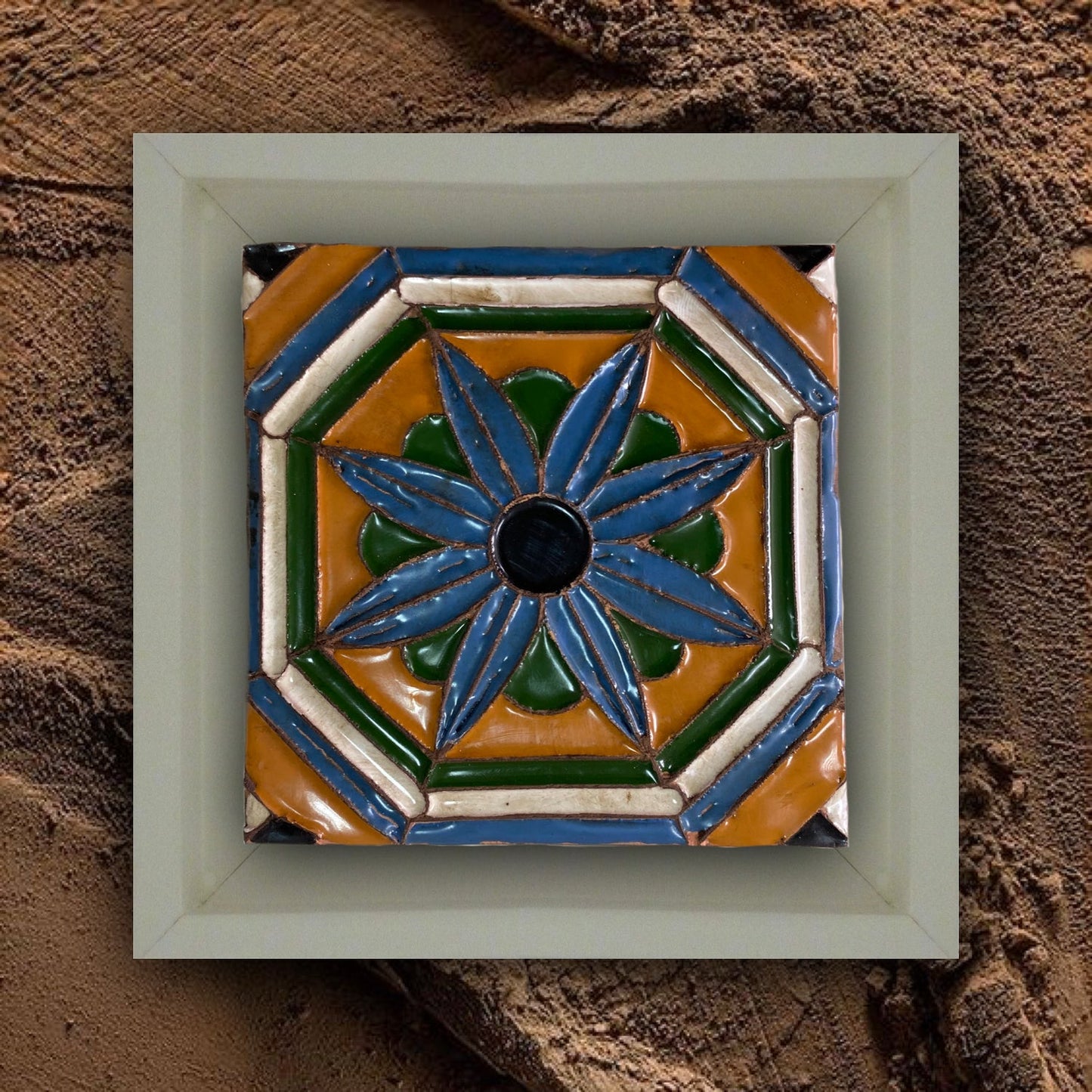 Azulejo Arista Marco Blanco REF2 Renacentista Pisano