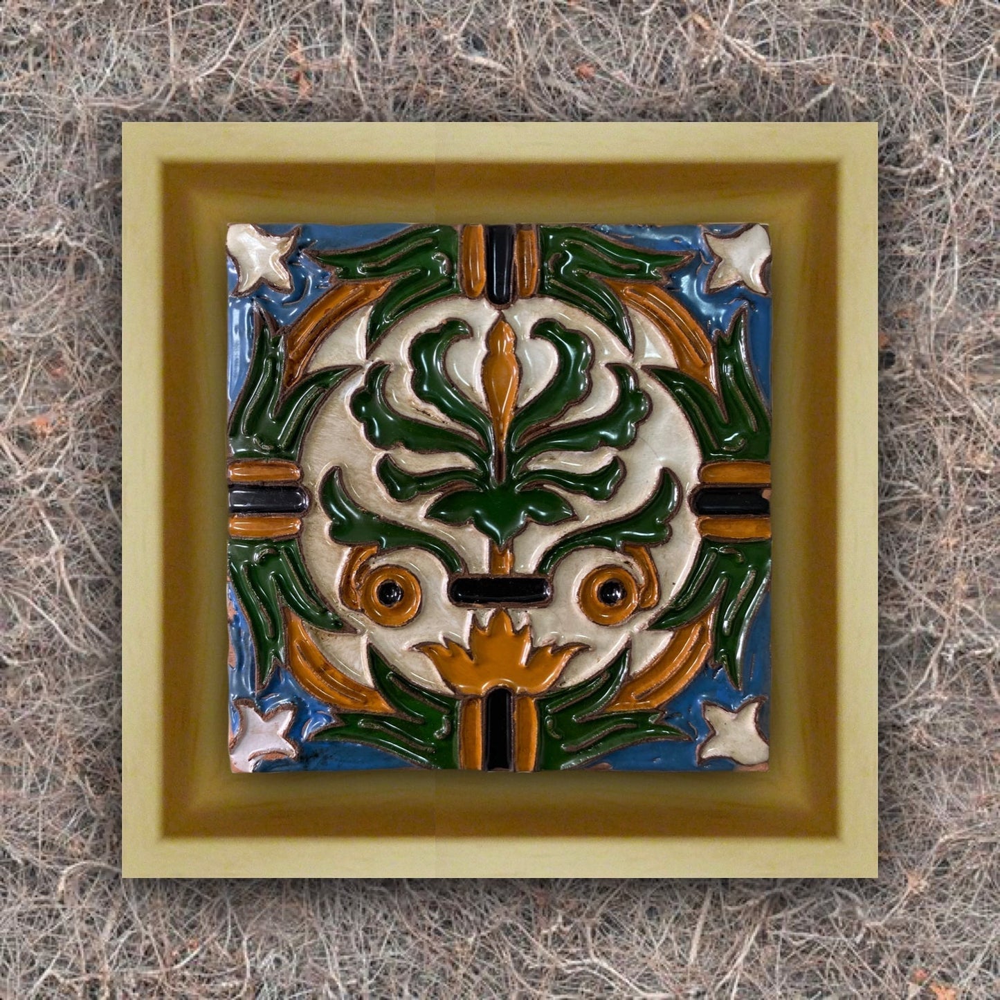 Azulejo Arista Marco Natural REF3 Renacentista Palmera