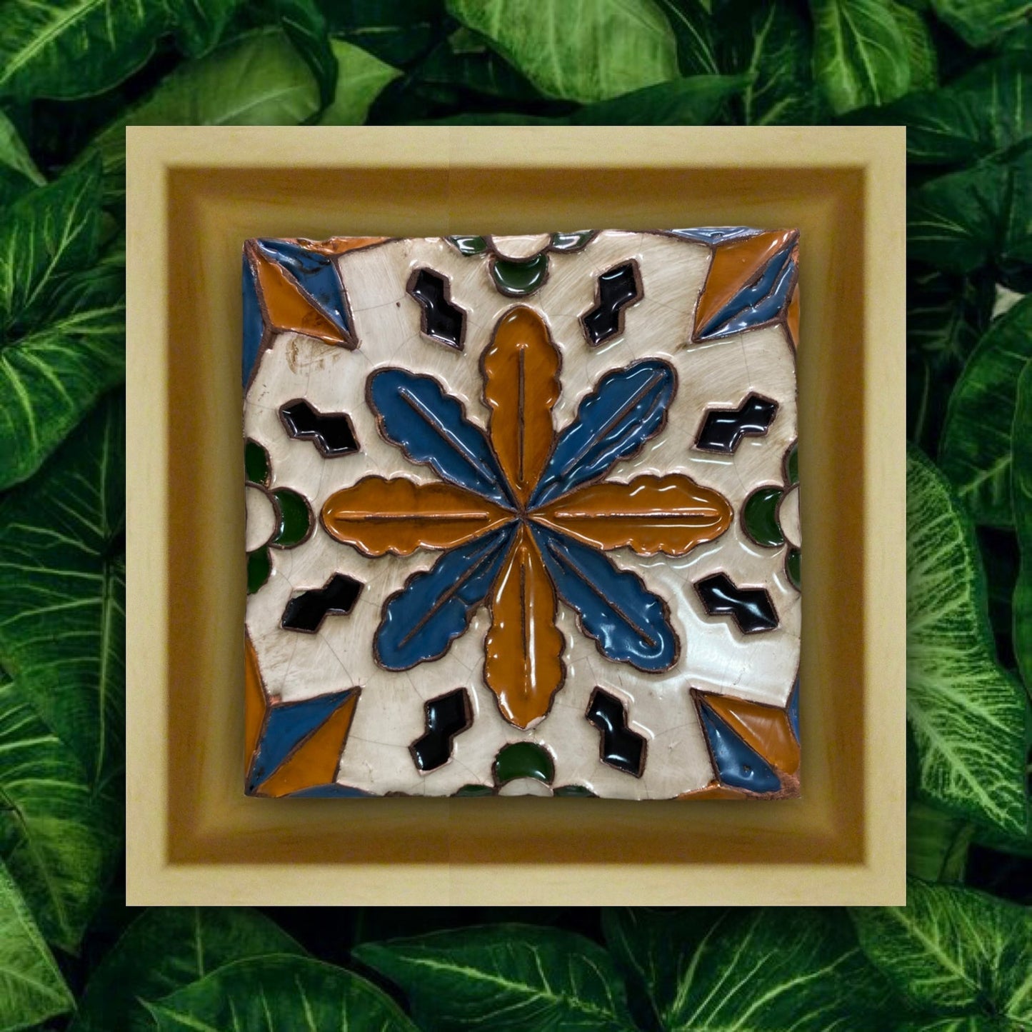 Renaissance Arista Tuile Fleur et Étoile Cadre Naturel REF4.3