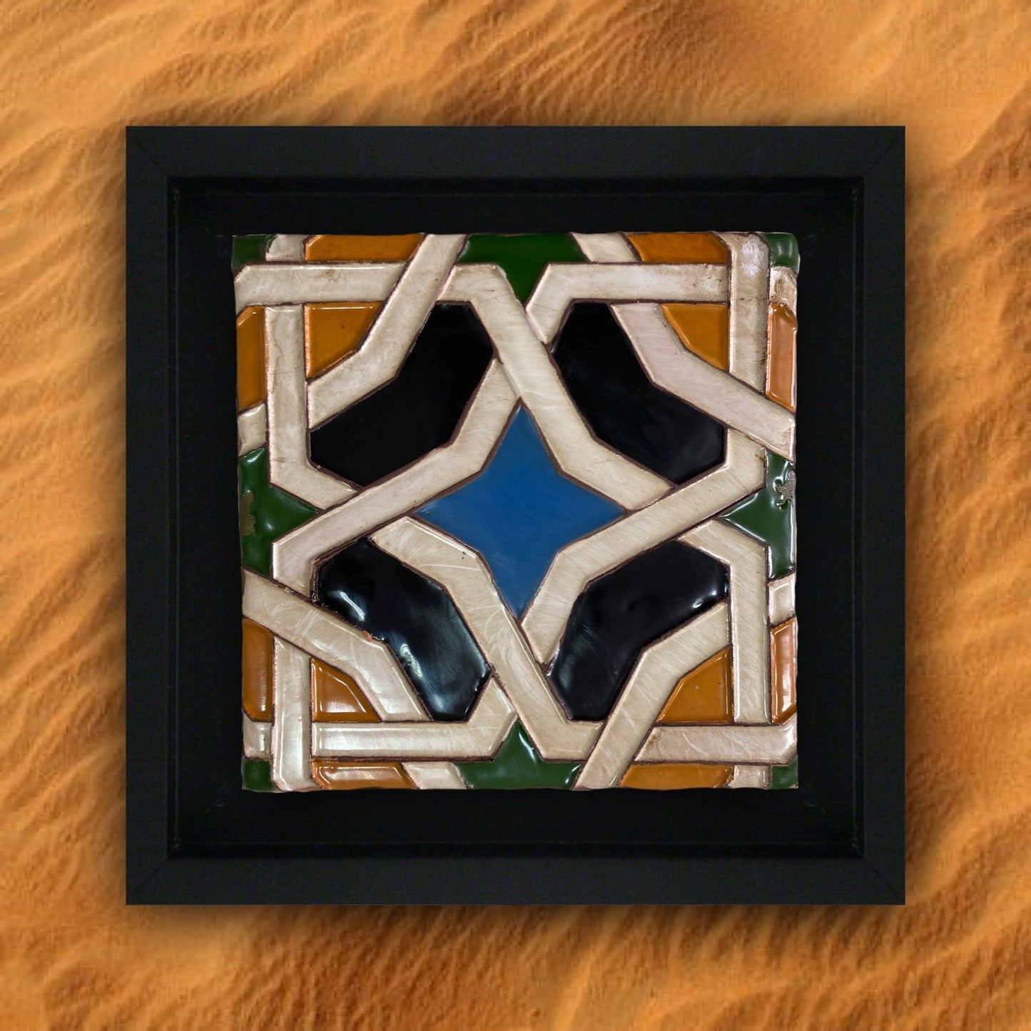 Azulejo Arista Marco Negro REF8 Renacentista Laceria