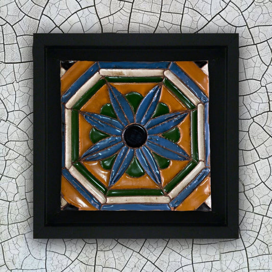 Azulejo Arista Marco Negro REF2 Renacentista Pisano