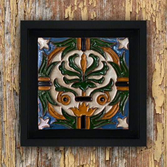 Azulejo Arista Marco Negro REF3 Renacentista Palmera