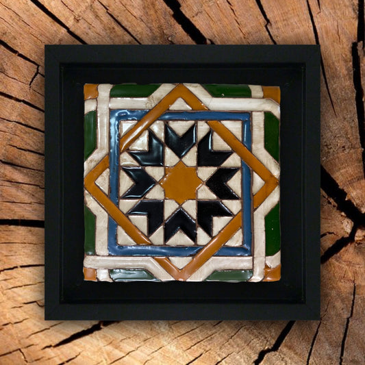 Azulejo Arista Marco Negro REF6 Renacentista Arabe