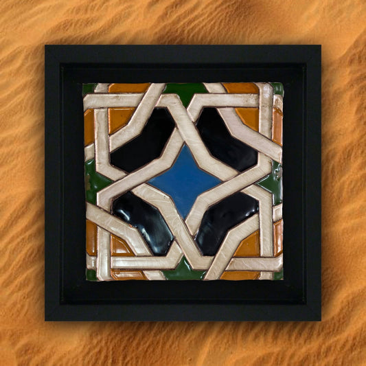 Azulejo Arista Marco Negro REF8 Renacentista Laceria