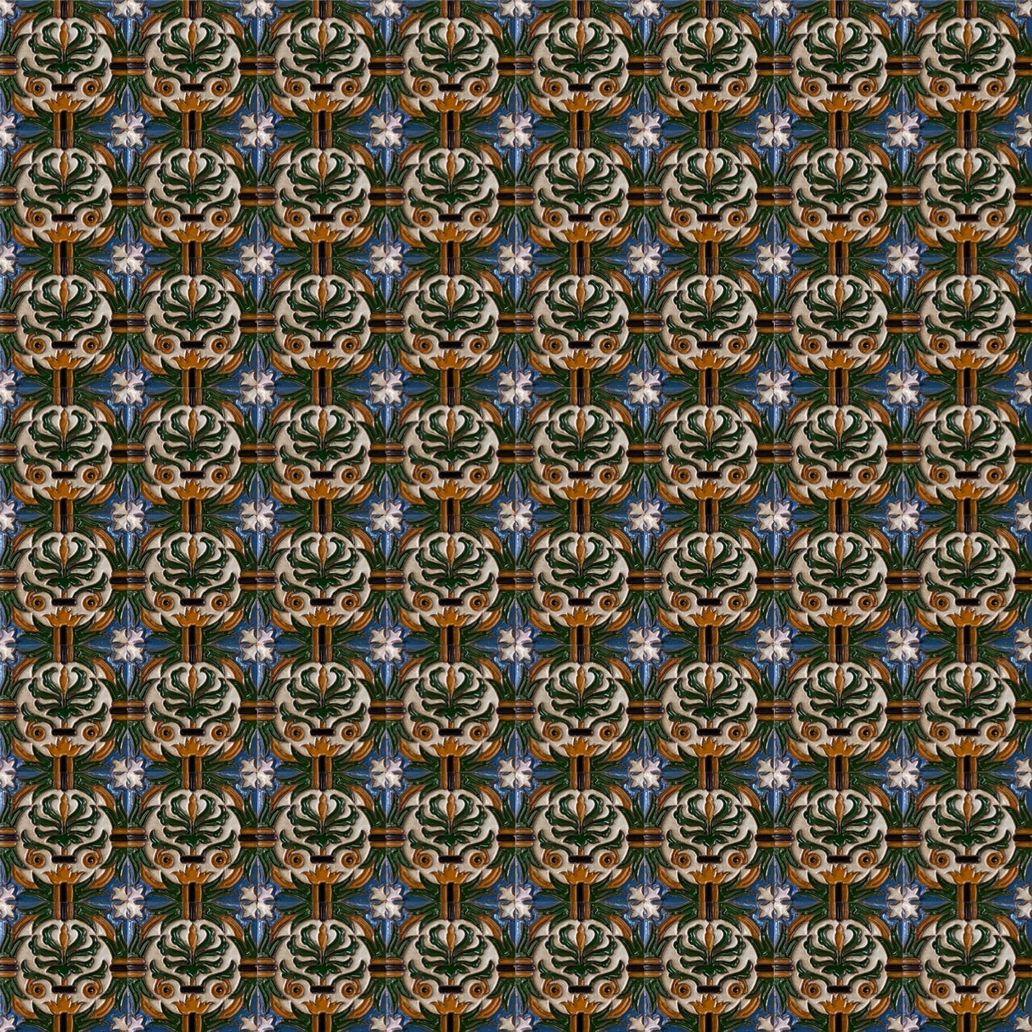 Azulejo Arista Metro Cuadrado REF3 Renacentista Palmera