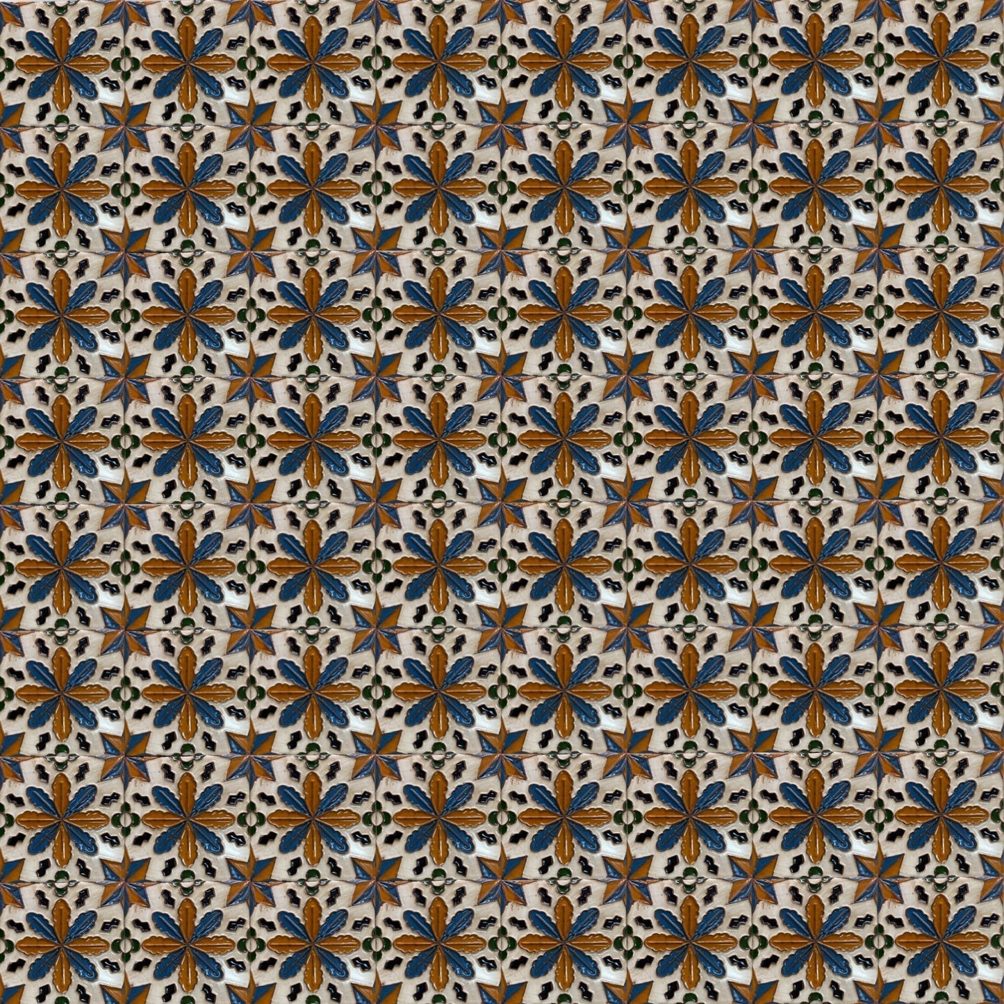 Azulejo Arista Metro Cuadrado REF4 Renacentista Flor y Estrella