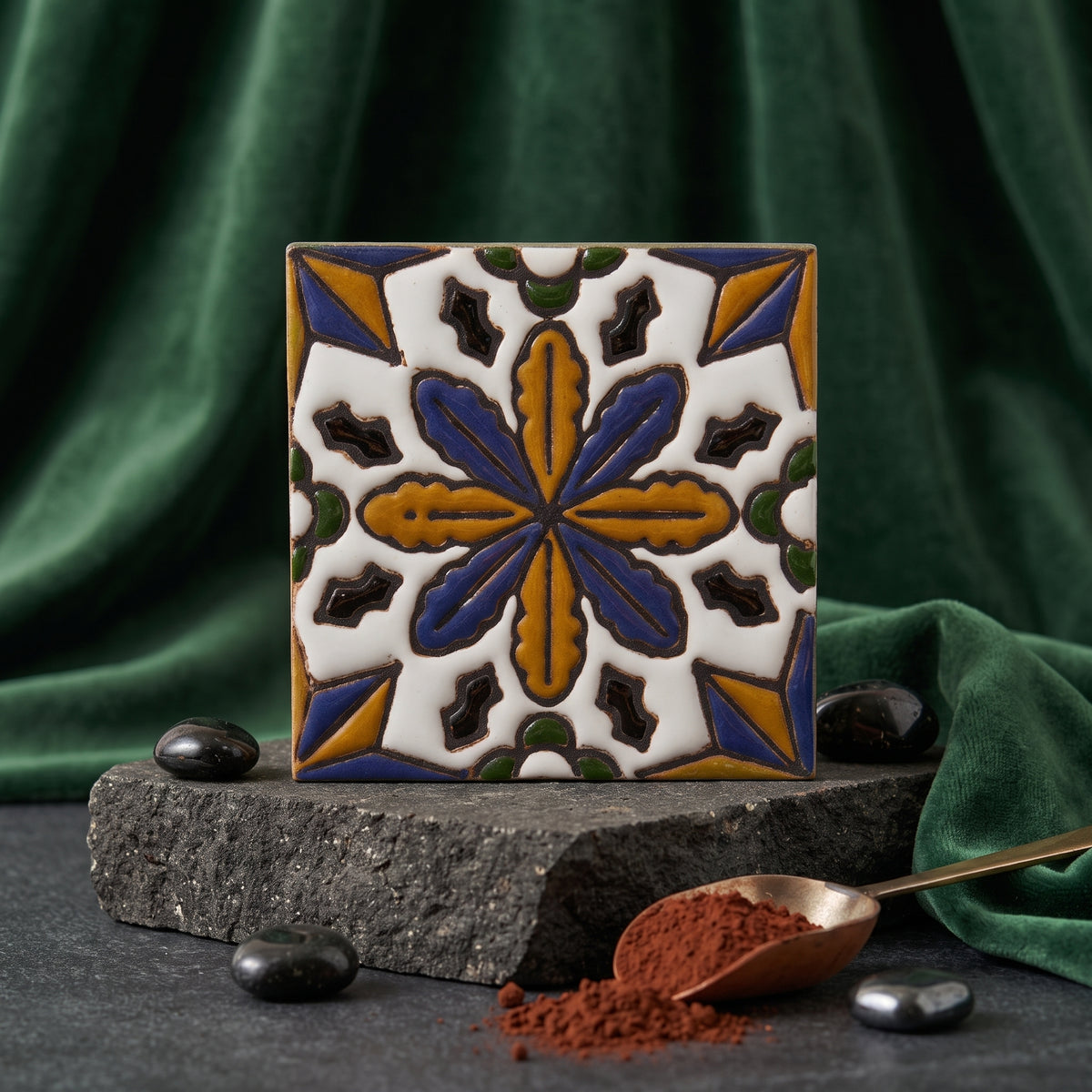 Regalo Corporativo - Congreso Azulejo Cuerda Seca 10x10cm Fino