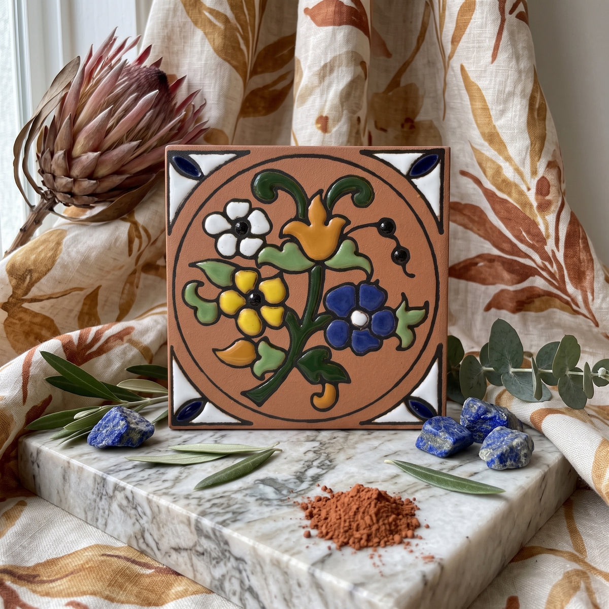 Regalo Corporativo - Congreso Azulejo Cuerda Seca 10x10cm Fino