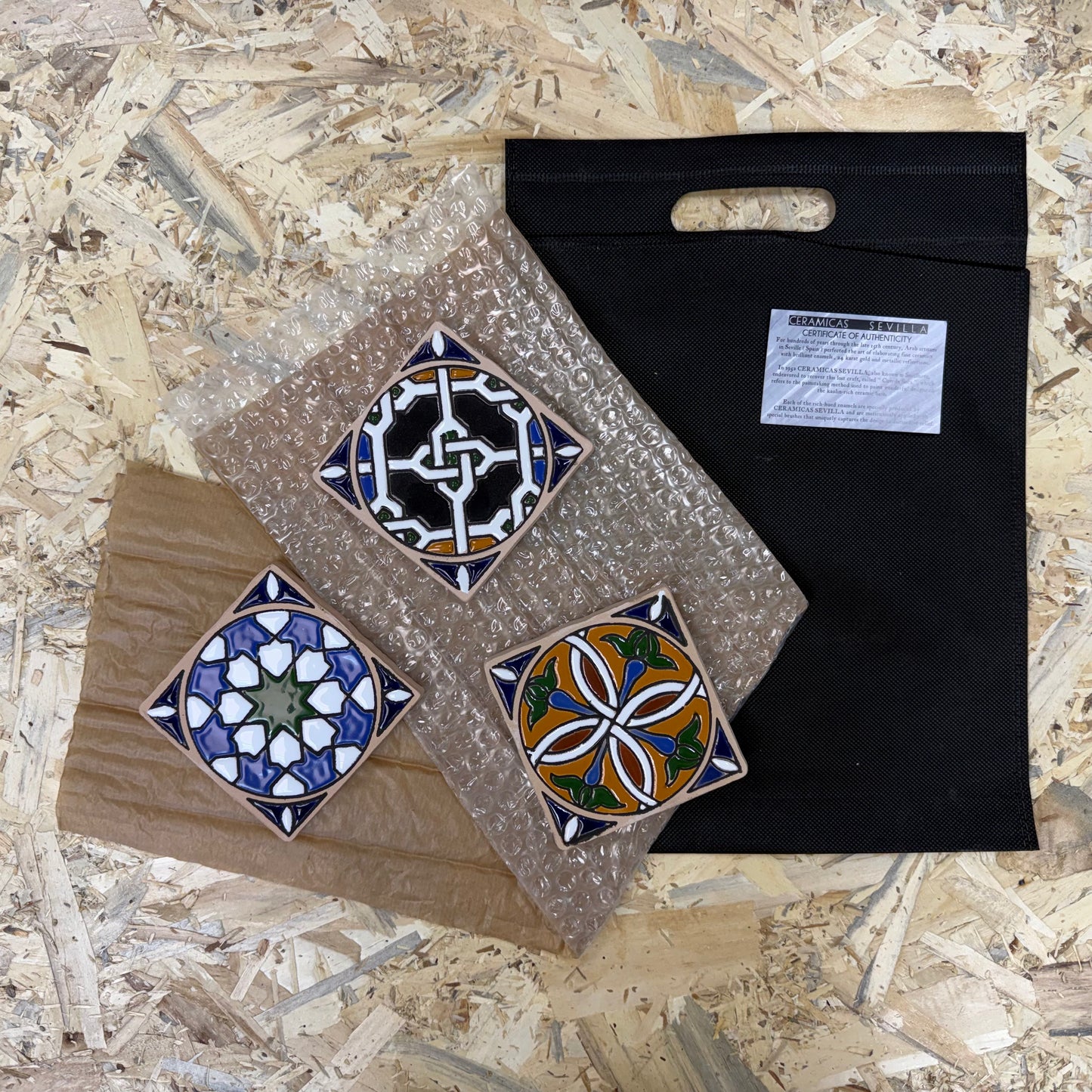 Regalo Corporativo - Congreso Azulejo Cuerda Seca 10x10cm Grueso