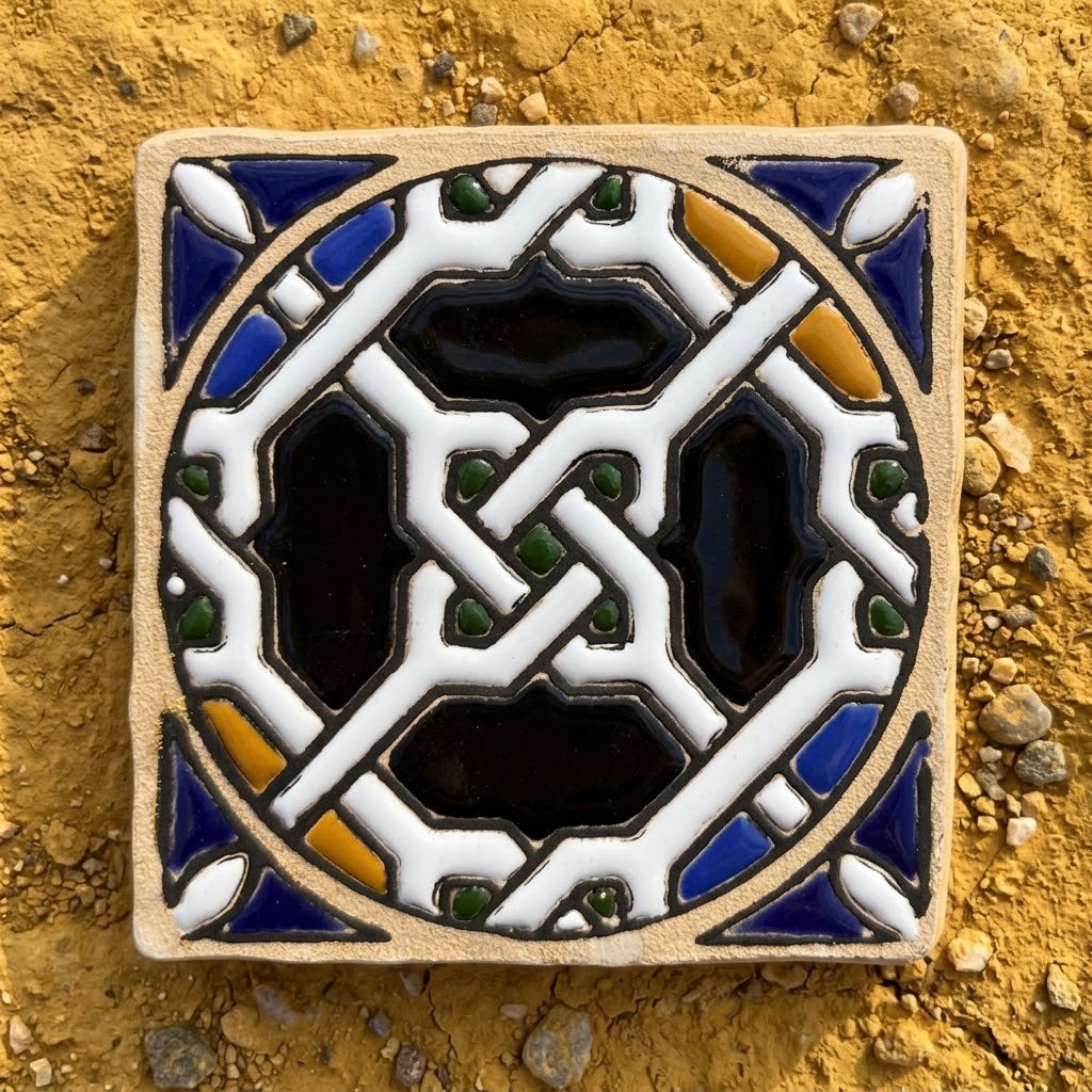Regalo Corporativo - Congreso Azulejo Cuerda Seca 10x10cm Grueso