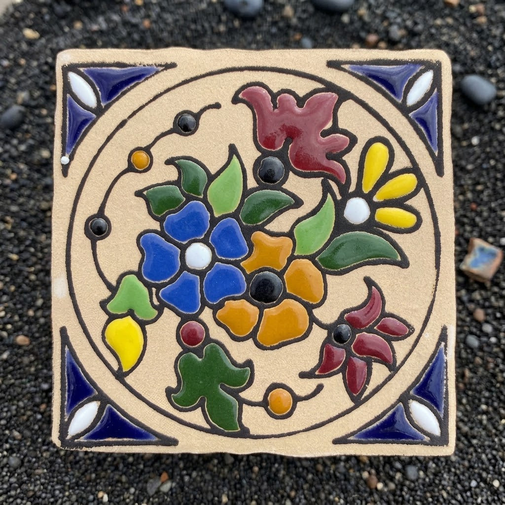 Regalo Corporativo - Congreso Azulejo Cuerda Seca 10x10cm Grueso